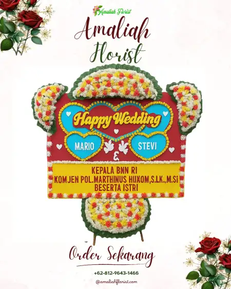 Papan Bunga Pernikahan Sidowarno